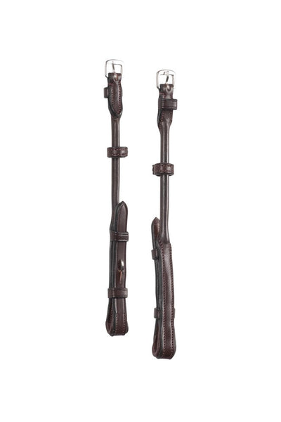 Round cheek pieces organic tanned - Brown/Brown, with french hooks
