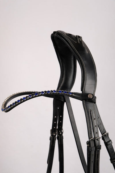 FAIR Browband navy crystal curved black