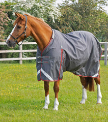 Description:Buster 150g Turnout Rug with Classic Neck Cover_Color:Grey_Position:3