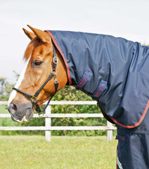 Description:Buster 150g Turnout Rug with Classic Neck Cover_Color:Navy_Position:2