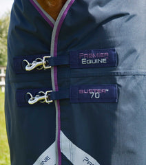 Description:Buster 70g Turnout Rug with Classic Neck Cover_Color:Navy_Position:4