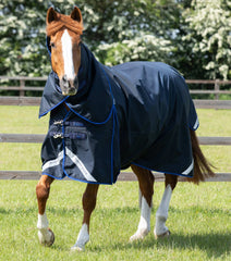 Description:Buster 40g Turnout Rug with Classic Neck Cover_Color:Navy_Position:1