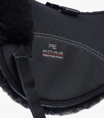 Description:Airtechnology Shockproof Wool Saddle Pad - Half Pad_Colour:Black/Black Wool_Position:2