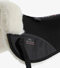 Load image into Gallery viewer, Description:Airtechnology Shockproof Wool Saddle Pad - Half Pad_Colour:Black/Natural Wool_Position:2
