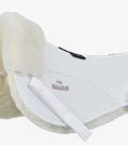 Load image into Gallery viewer, Description:Airtechnology Shockproof Wool Saddle Pad - Half Pad_Colour:White/Natural Wool_Position:2
