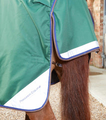 Description:Akoni Stratus 0 Turnout Rug with Classic Neck Cover_Color:Green_Position:6