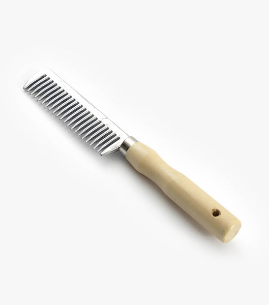 Description:Aluminium Mane Comb with Wooden Handle