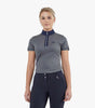 Description:Amia Ladies Technical Short Sleeved Riding Top_Color:Anthracite Grey_Position:1