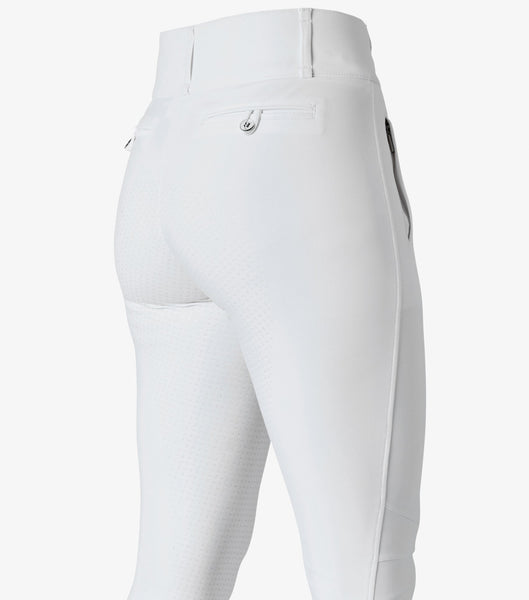 Description:Aradina Ladies Full Seat Gel Competition Riding Breeches_Color:White_Position:1