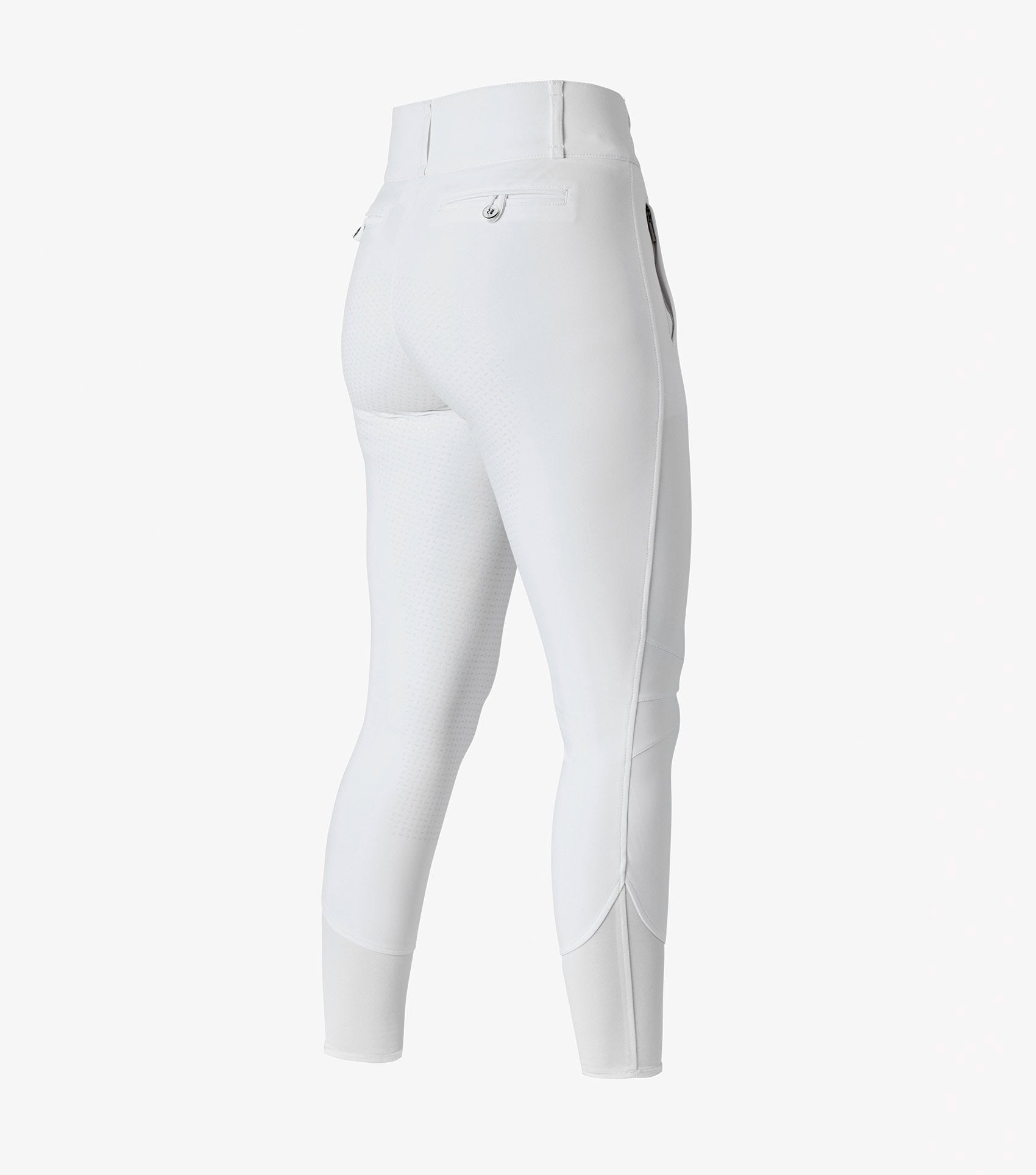 Description:Aradina Ladies Full Seat Gel Competition Riding Breeches_Color:White_Position:3
