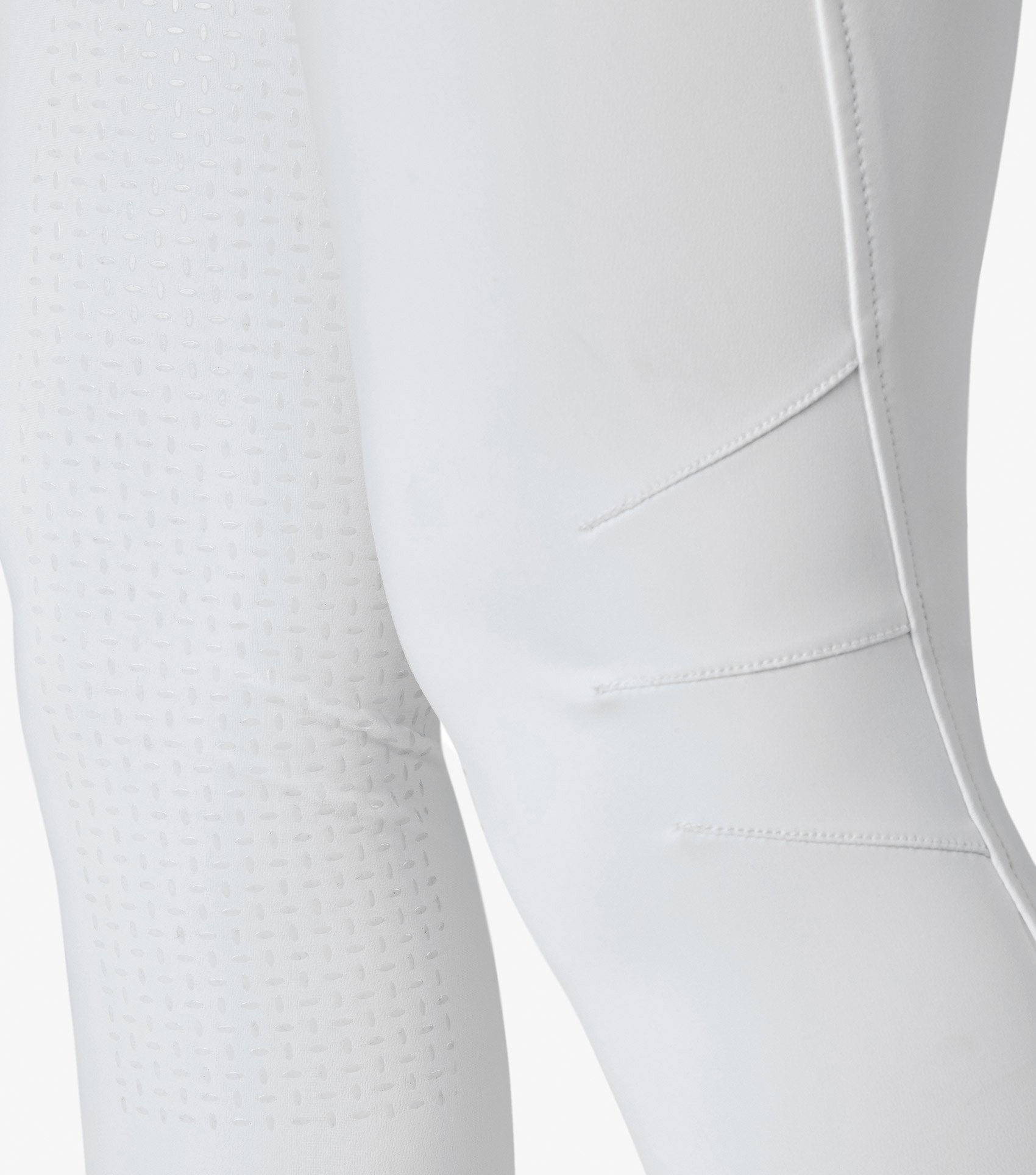 Description:Aradina Ladies Full Seat Gel Competition Riding Breeches_Color:White_Position:5