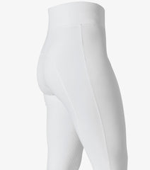 Description:Aresso Ladies Full Seat Gel Riding Tights_Color:White_Position:1