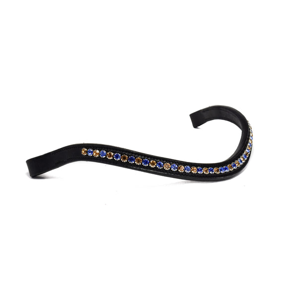 Bridle2fit Browband with Blue and Gold Stones - SALE