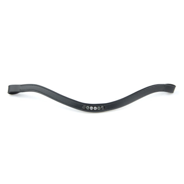 Bridle2fit Browband with Black, Grey, & White Stones in the Middle