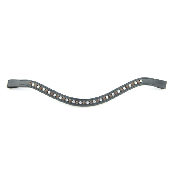 Bridle2fit Browband with Copper and White Stones - SALE