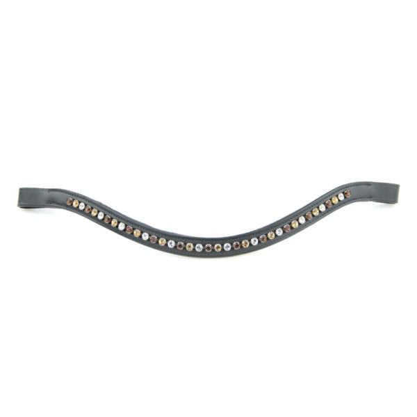 Bridle2fit Browband with Copper Gold & White Stones - SALE