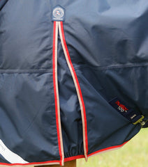 Description:Buster 100 Turnout Rug with Neck Cover_Color:Navy_Position:4