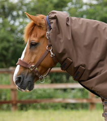 Description:Buster 400 Turnout Rug with Neck Cover_Color:Brown_Position:3