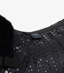 Description:Capella Close Contact Merino Wool Dressage Square_Colour:Black/Black Wool_Position:2