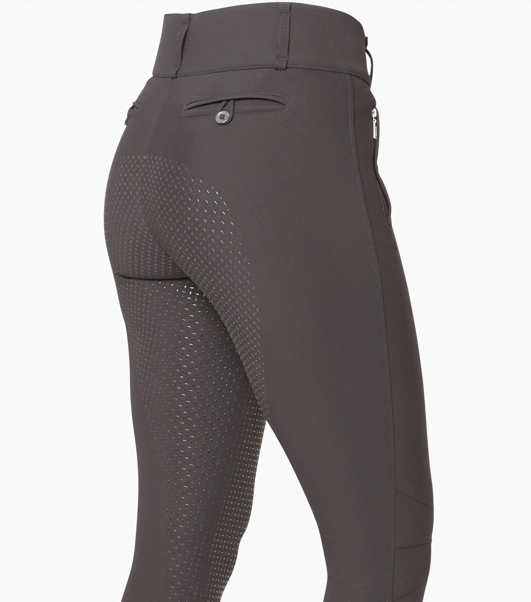 Description:Carapello Ladies Full Seat Gel Riding Breeches_Color:Liquorice_Position:1