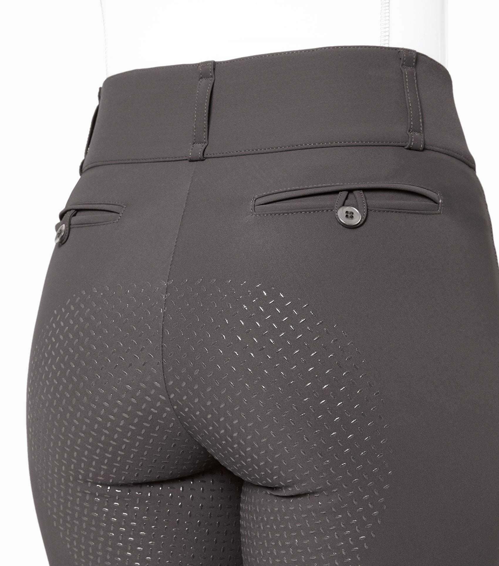 Description:Carapello Ladies Full Seat Gel Riding Breeches_Color:Liquorice_Position:4