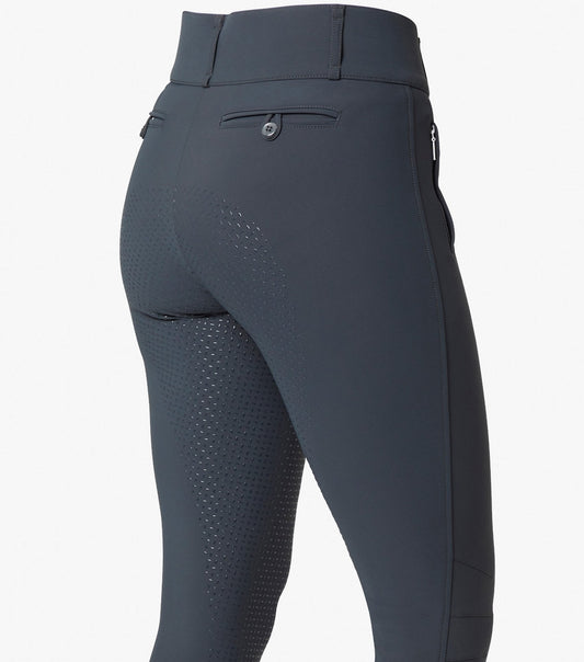 Description:Carapello Ladies Full Seat Gel Riding Breeches_Color:Anthracite_Position:1