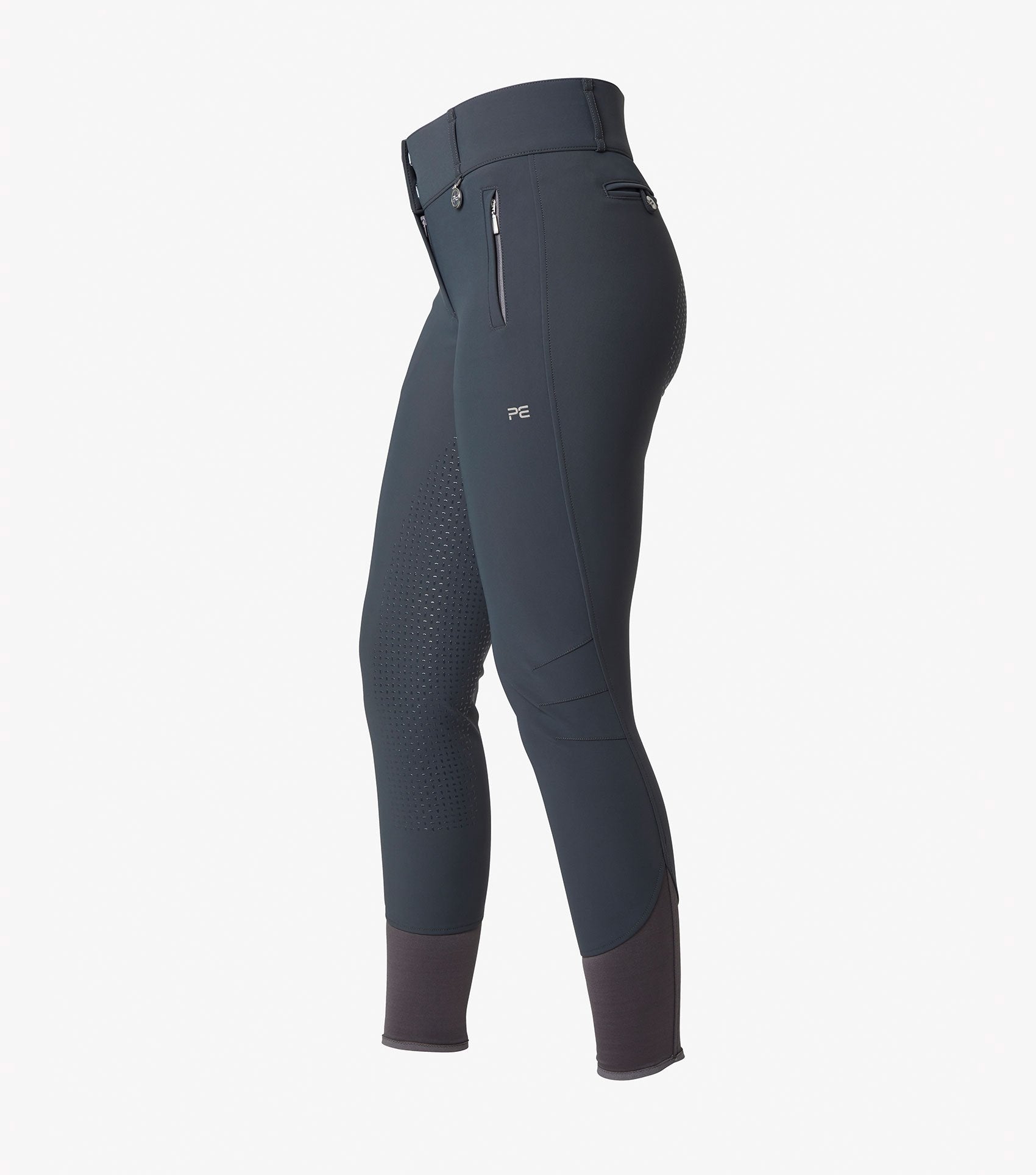 Description:Carapello Ladies Full Seat Gel Riding Breeches_Color:Anthracite_Position:2