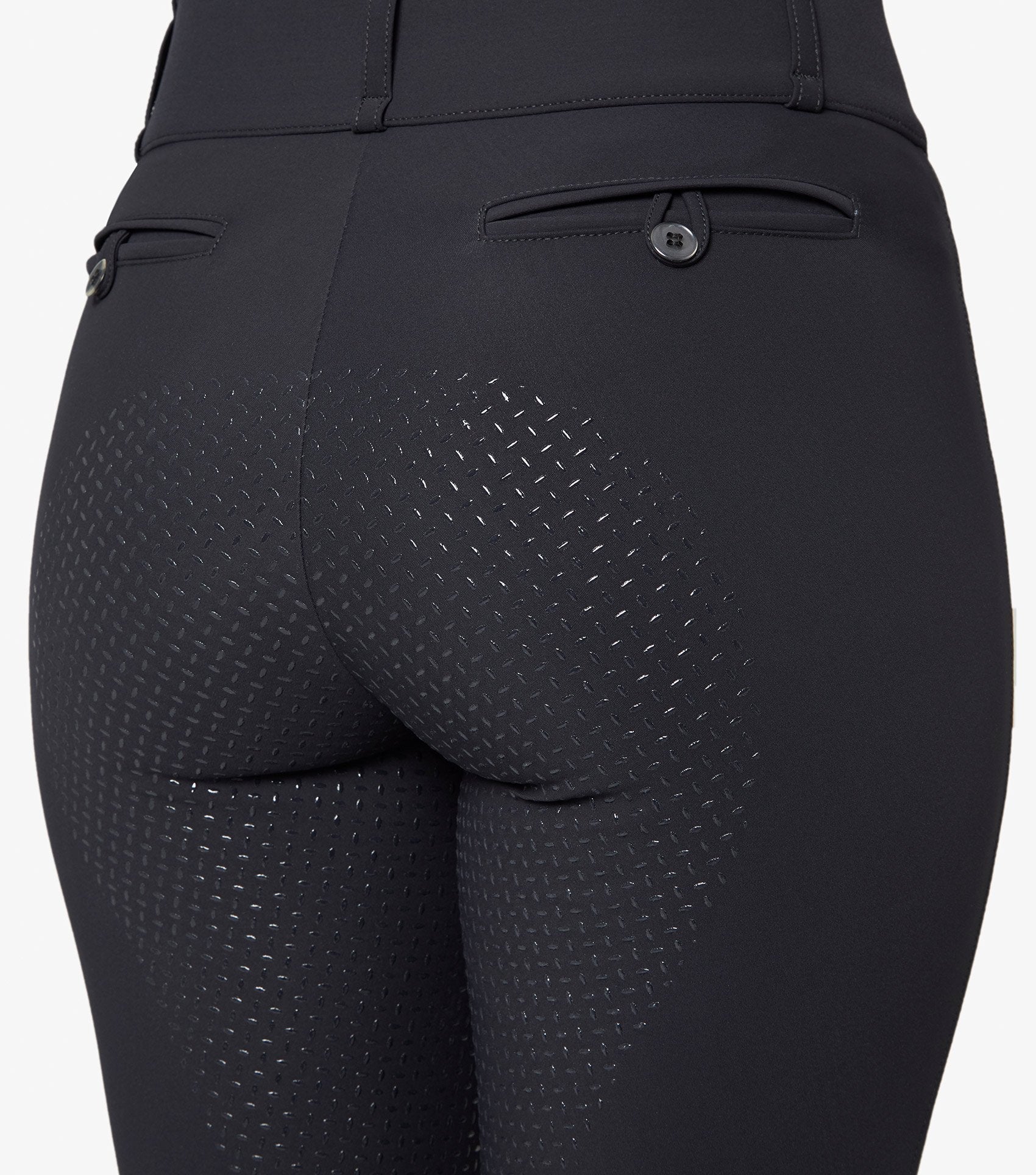 Description:Carapello Ladies Full Seat Gel Riding Breeches_Color:Black_Position:4