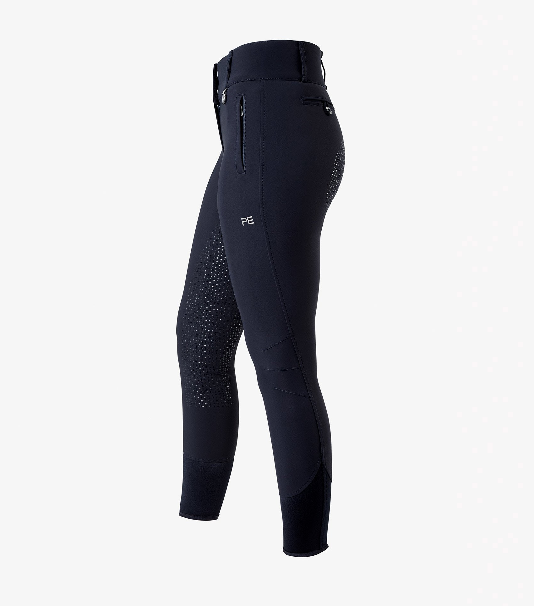 Description:Carapello Ladies Full Seat Gel Riding Breeches_Color:Navy_Position:2