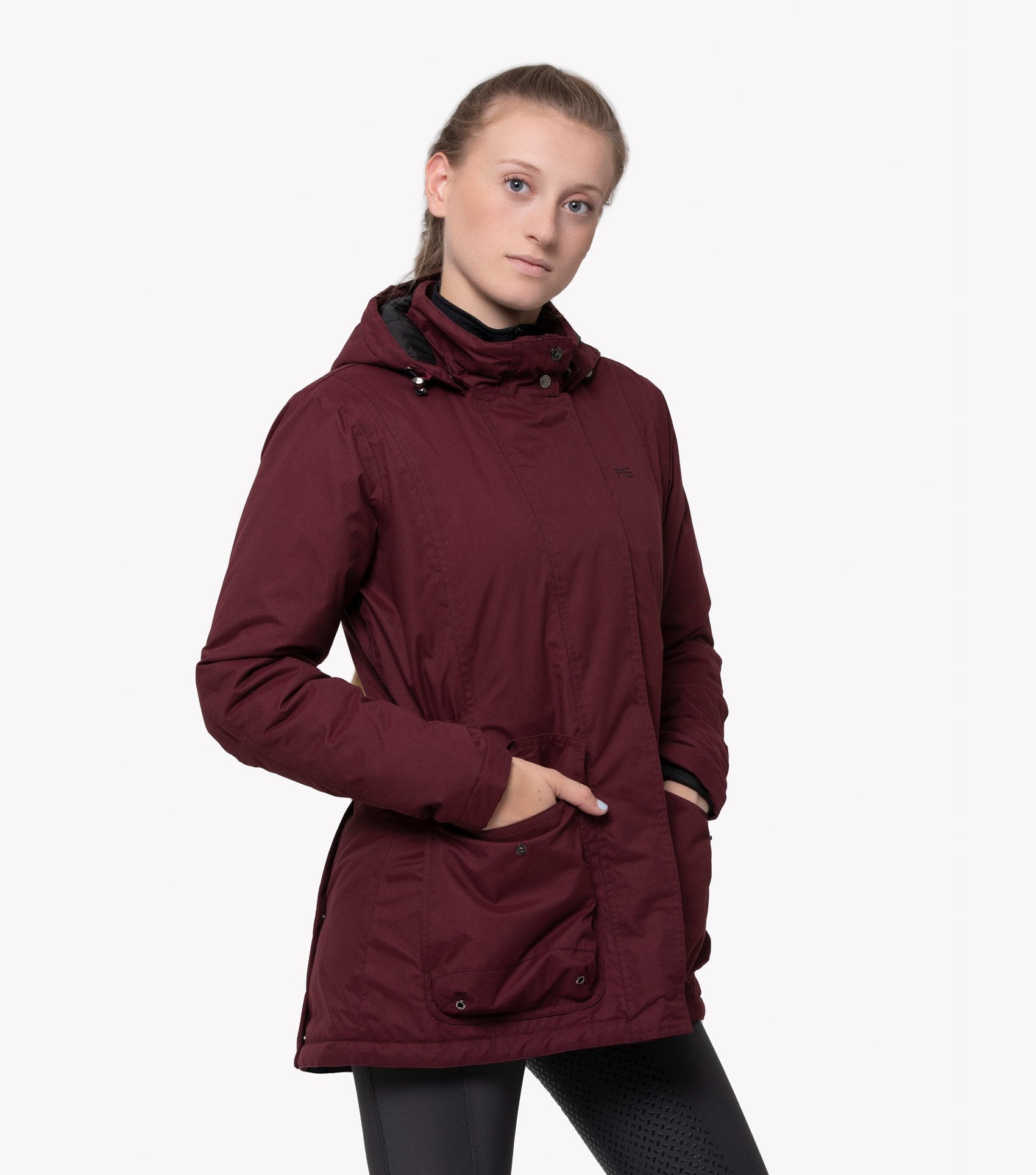 Description:Cascata Ladies Waterproof Jacket_Color:Wine_Position:1