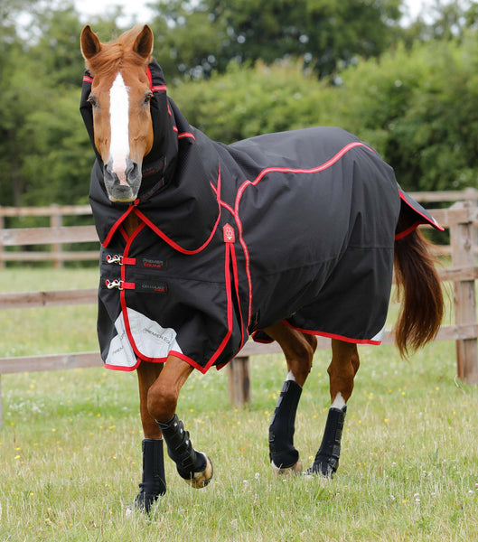 Description:Cellular Zone 450 Turnout Rug with Neck Cover_Color:Black_Position:1