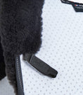 Load image into Gallery viewer, Description:Close Contact Airtechnology Shockproof Wool European Saddle Pad - Dressage Square_Colour:White/Black Wool_Position:4
