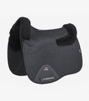 Description:Close Contact Airtechnology Shockproof Wool European Saddle Pad - Dressage Square_Colour:Black/Black Wool_Position:1  Edit alt text