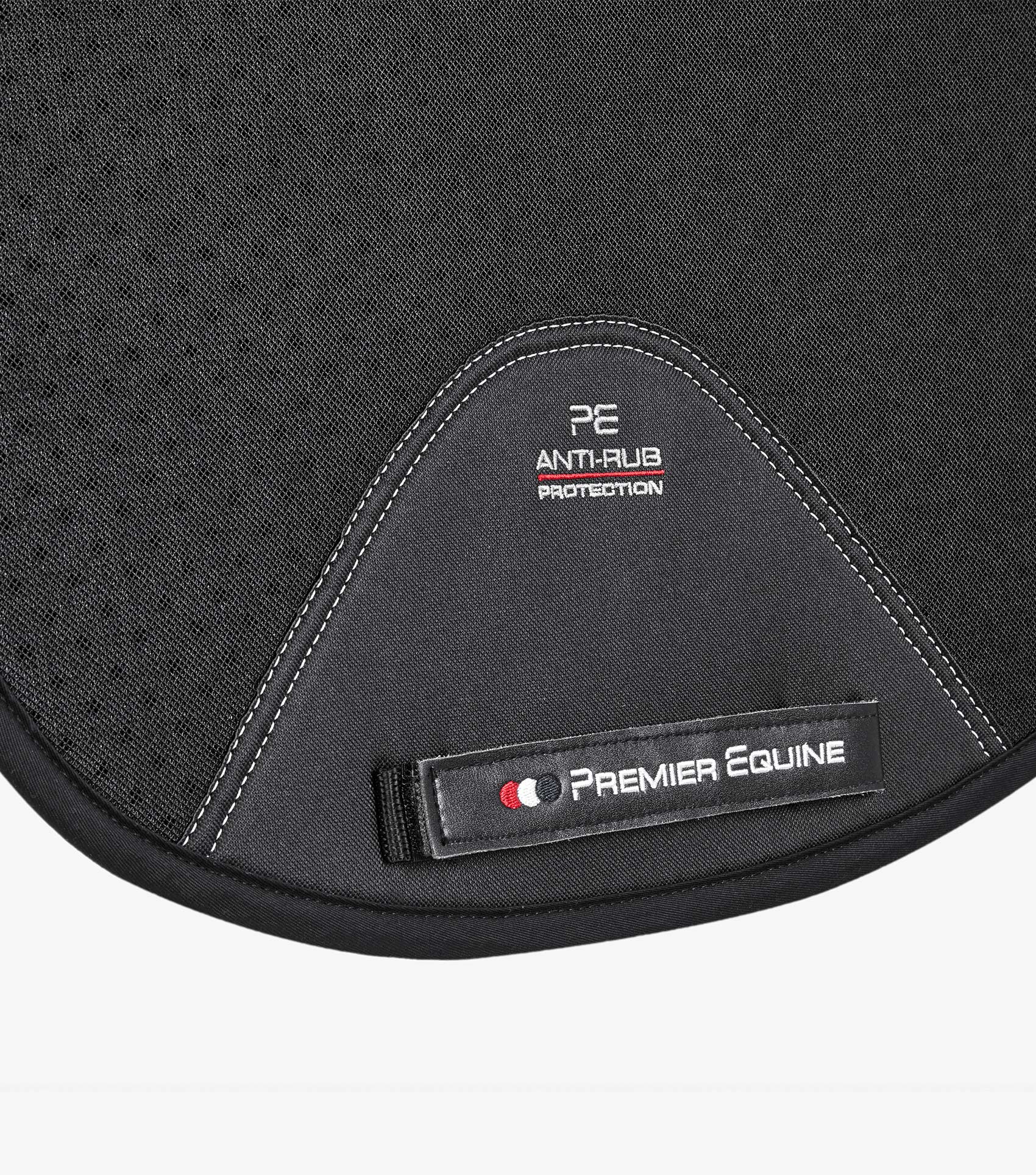Description:Close Contact Airtechnology Shockproof Wool European Saddle Pad - Dressage Square_Colour:Black/Black Wool_Position:3