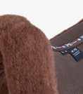 Load image into Gallery viewer, Description:Close Contact Airtechnology Shockproof Wool European Saddle Pad - Dressage Square_Colour:Brown/Brown Wool_Position:2
