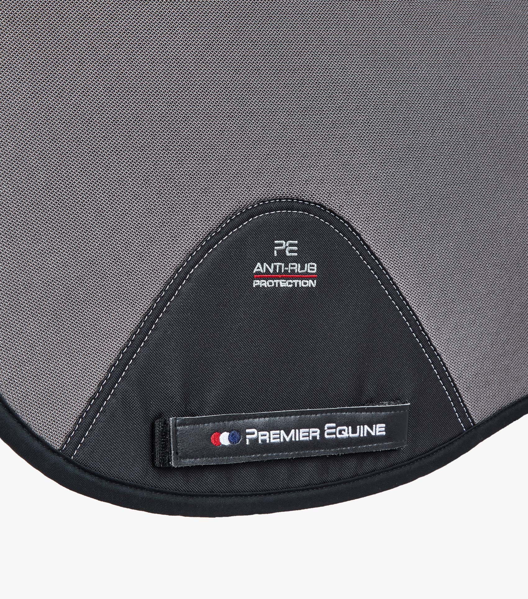 Description:Close Contact Airtechnology Shockproof Wool European Saddle Pad - Dressage Square_Colour:Grey/Black Wool_Position:3