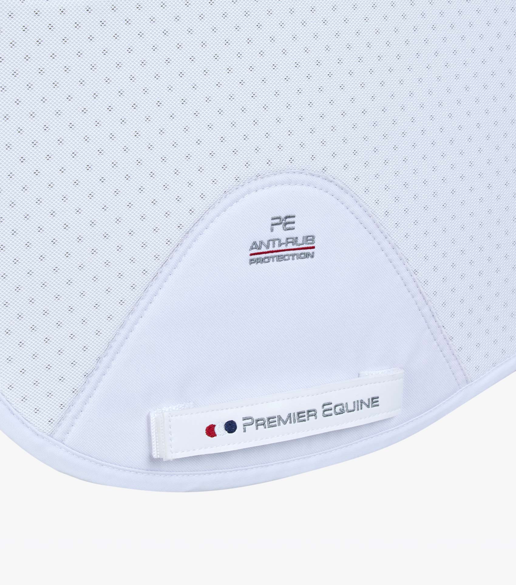 Description:Close Contact Airtechnology Shockproof Wool European Saddle Pad - Dressage Square_Colour:White/Natural Wool_Position:3