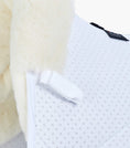 Load image into Gallery viewer, Description:Close Contact Airtechnology Shockproof Wool European Saddle Pad - Dressage Square_Colour:White/Natural Wool_Position:4
