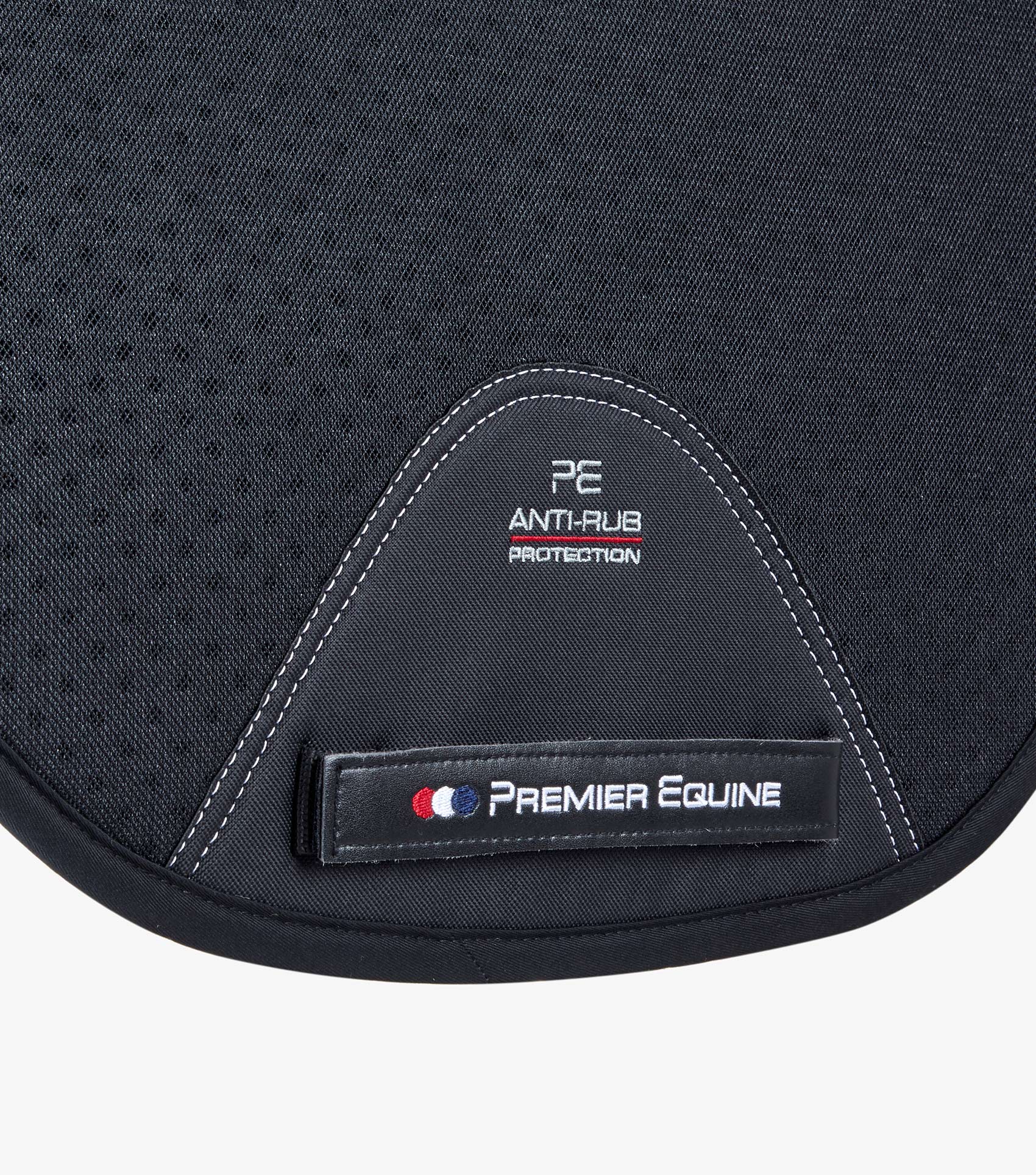 Description:Close Contact Airtechnology Shockproof Wool European Saddle Pad - GP/Jump Square_Colour:Black/Black Wool_Position:3