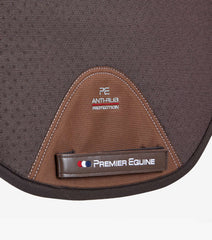 Description:Close Contact Airtechnology Shockproof Wool European Saddle Pad - GP/Jump Square_Colour:Brown/Brown Wool_Position:3