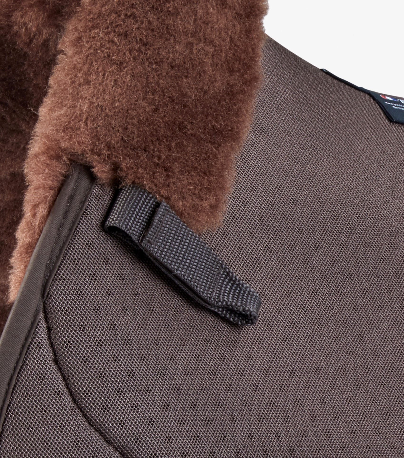 Description:Close Contact Airtechnology Shockproof Wool European Saddle Pad - GP/Jump Square_Colour:Brown/Brown Wool_Position:4