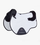 Description:Close Contact Airtechnology Shockproof Wool European Saddle Pad - GP/Jump Square_Colour:White/Black Wool_Position:1