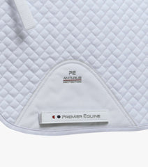 Description:Plain Cotton Saddle Pad - Dressage Square_Colour:White_Position:3