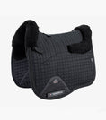 Load image into Gallery viewer, Description:Close Contact Merino Wool European Saddle Pad - Dressage Square_Colour:Black/Black Wool_Position:1
