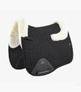 Load image into Gallery viewer, Description:Close Contact Merino Wool European Saddle Pad - Dressage Square_Colour:Black/Natural Wool_Position:1
