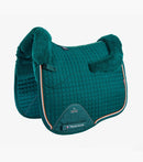 Description:Close Contact Merino Wool European Saddle Pad - Dressage Square_Colour:Green/Green Wool_Position:1