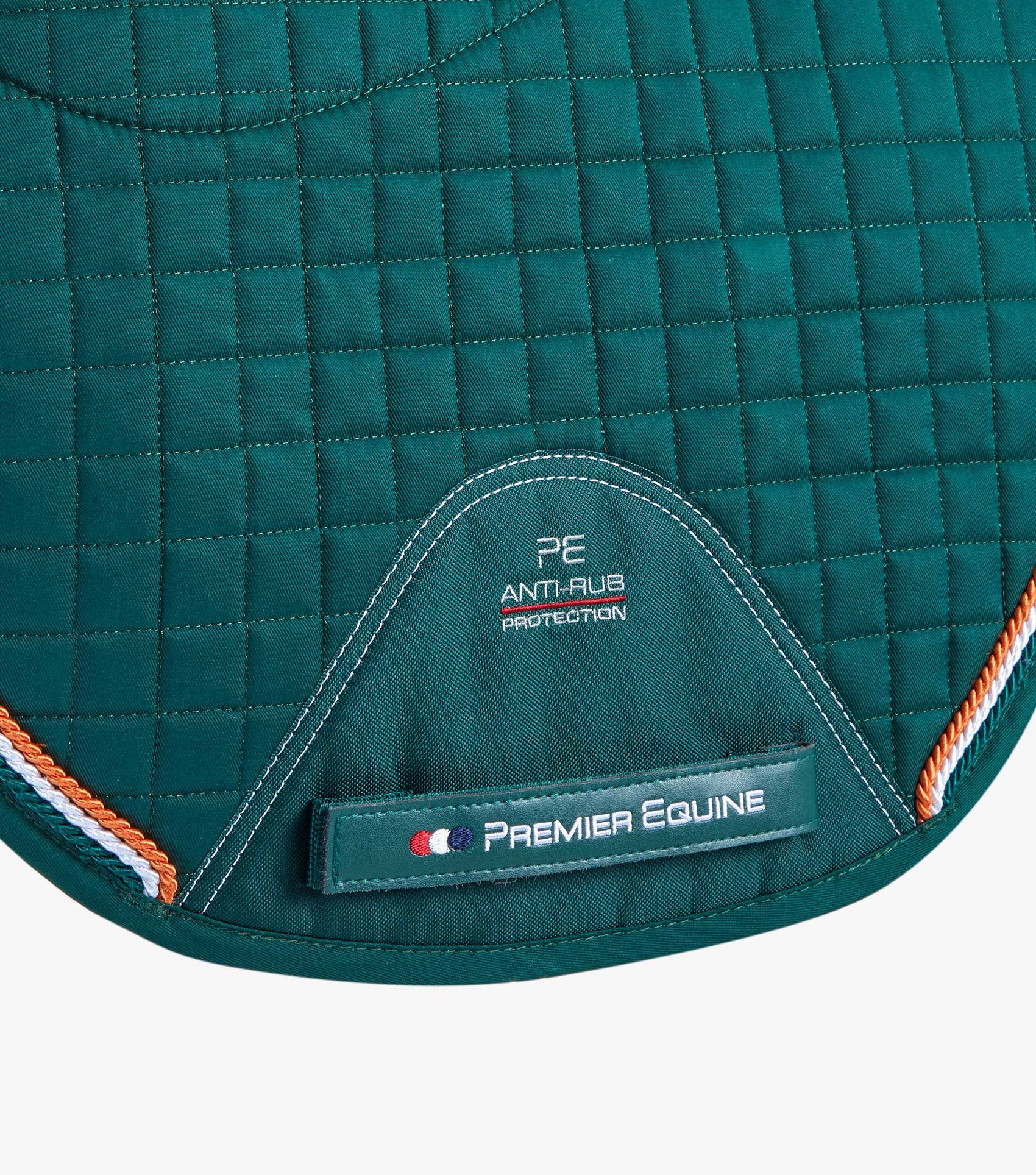 Description:Close Contact Merino Wool European Saddle Pad - GP/Jump Square_Colour:Green/Green Wool_Position:3