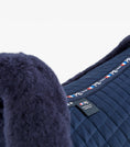 Load image into Gallery viewer, Description:Close Contact Merino Wool European Saddle Pad - Dressage Square_Colour:Navy/Navy Wool_Position:2
