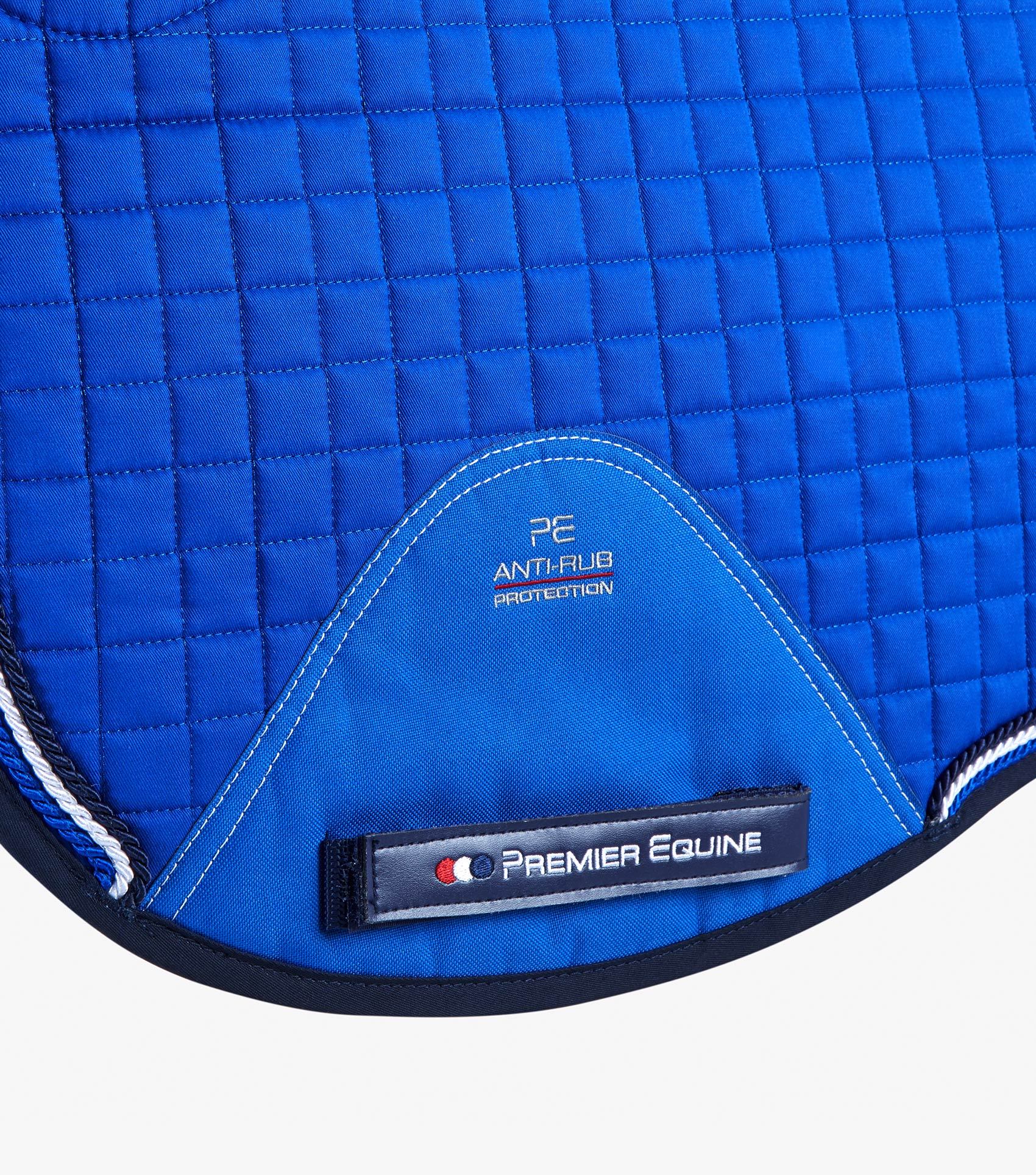Description:Close Contact Merino Wool European Saddle Pad - Dressage Square_Colour:Royal Blue/Navy Wool_Position:3