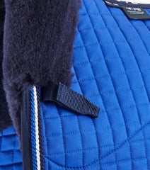 Description:Close Contact Merino Wool European Saddle Pad - Dressage Square_Colour:Royal Blue/Navy Wool_Position:4
